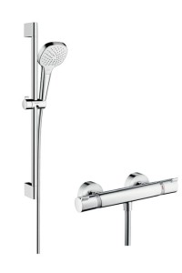 Hansgrohe Ecostat Croma Select E Vario/Combi zestaw prysznicowy termostatyczny 0.65m biały/chrom 27081400