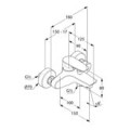 KLUDI PURE&SOLID Jednouchwytowa bateria wannowo-natryskowa DN 15, chrom 346810575