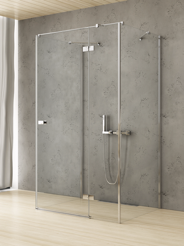 Kabina prostokątna New Trendy REFLEXA przyścienna 80x100x200cm, prawa, EXK-1250