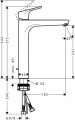 Wysoka bateria umywalkowa Hansgrohe Focus 230 z kompletem odpływowym, chrom 31531000


