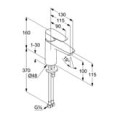 KLUDI PURE&SOLID Jednouchwytowa bateria umywalkowa 100 DN 15, bez zestawu odpływowego, chrom 342920575