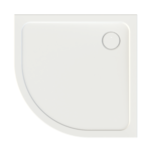 Sanplast FREE LINE Brodzik półokrągły  100 x 100 x 2,5 cm kolor biały  615-040-4440-01-000