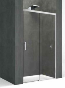 Novellini Kali PH - Drzwi prysznicowe przesuwne 130x195 cm (KALIPH126-1B)