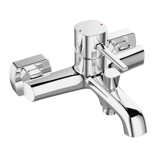 Laveo Polla bateria wannowa ścienna, chrom, BAP_010D