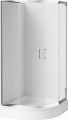 Deante Funkia Kabina prysznicowa półokrągła, 90 cm, szkło transparentne, chrom, KYP_051K