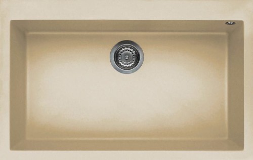 Elleci Quadra 130 zlewozmywak wpuszczany 79x50 cm, kolor champagne (Keratek), LKQ13095