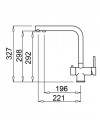 Elleci Tourmaline T1 bateria kuchenna, kolor czarny, MGKT0140 rysunek techniczny