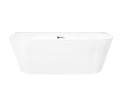 Corsan Mono wanna wolnostojąca przyścienna 150x75 cm szeroki rant, z chromowanym wykończeniem E-030M