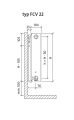 Purmo PLAN VENTIL COMPACT, Grzejnik płytowy wersja lewa 500x800 mm FCV22500800L
