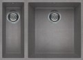 Elleci Quadra 150 zlewozmywak podwieszany 56x44 cm, kolor cement (Granitek), LGQ15048BSO