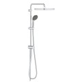zestaw prysznicowy Grohe Vitalio Start System Cube 26698000 z deszczownicą 25x25cm (bez baterii), kolor chrom