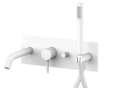 Ścienna bateria wannowa podtynkowa kolor biały-mat Paffoni Light LIG001BO