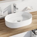 Ravak Ceramic Slim O umywalka nablatowa 55x37cm, bez otworu na baterię kolor biały XJX01155001