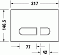 Duravit DuraSystem przycisk spłukujący A1 kolor czarny mat WD5001031000 rysunek techczniny