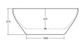 Besco Moya wanna wolnostojąca 160x68 cm  korek biały, kolor biały #WMD-160-MKW