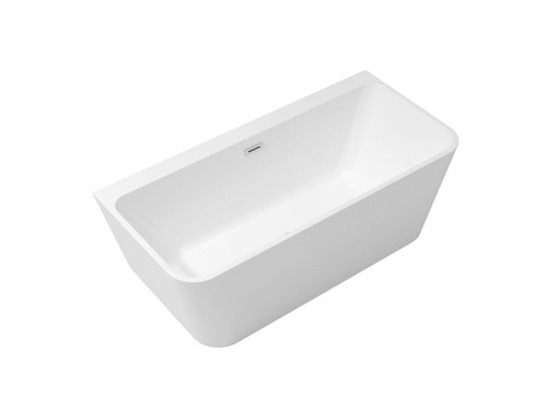 Besco Varya wanna wolnostojąca przyścienna 150x75cm, odpływ złoty #WAS-150-VRZ