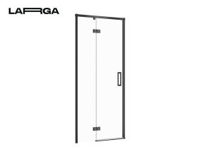 Cersanit Larga drzwi prysznicowe 90 cm, Lewe, Cleanpro, szkło 6mm,  profil czarny, S932-128