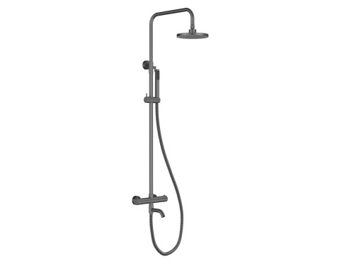 Besco Veo zestaw natryskowy termostatyczny z wylewką wannowa, kolor grafit BP-VNTI-GR