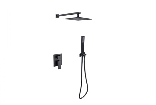 Besco Modern/Varium I zestaw natryskowy podtynkowy, kolor czarny mat BP-MVI-CZ