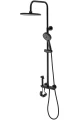 Rea Max zestaw natryskowy z deszczownicą 25 cm, kolor czarny mat REA-P6615