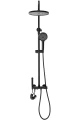 Rea Max zestaw natryskowy z deszczownicą 25 cm, kolor czarny mat REA-P6615