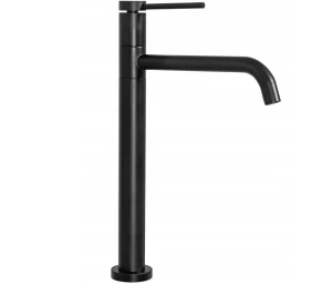 Rea Lugano bateria umywalkowa nablatowa wysoka, kolor czarny mat REA-B5001