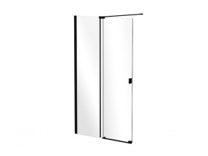 Besco Vayo kabina walk-in przesuwna 130 cm profil czarny mat VYB-130-200C