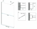 Rea Aero Black ścianka prysznicowa walk in 110 cm, kolor czarny mat REA-K6597 rysunek techniczny