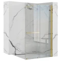 Rea Cortis Gold ścianka walk-in z elementem przesuwnym 100 cm profil złoty REA-K8484