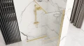Rea Cortis Gold ścianka walk-in z elementem przesuwnym 120 cm profil złoty REA-K8485