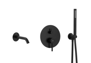 Kfa Moza Black bateria wannowa podtynkowa kolor czarny mat 5039-401-81