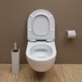 Flamina App Mini miska wisząca bezrantowa goclean 48,5x37 cm z deską wolnoopadającą kolor biały AP119G+QKCW05