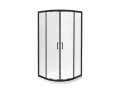 Besco Modern Black kabina półokrągła 80x80x190, profil czarny MPB-80-190-C