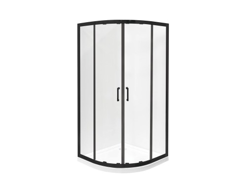 Besco Modern Black kabina półokrągła 80x80x190, profil czarny MPB-80-190-C