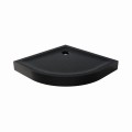 New Trendy Mild Stone brodzik półokrągły 90x90x11,5cm, struktura kamienia naturalnego kolor czarny B-0559
