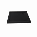 New Trendy Mild Stone brodzik kwadratowy 90x90x4,5cm, struktura kamienia naturalnego kolor czarny B-0584