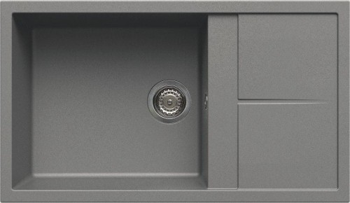 Elleci Unico 410 zlewozmywak wpuszczany z ociekaczem 86x50 cm, kolor szary (cement) LGU41048