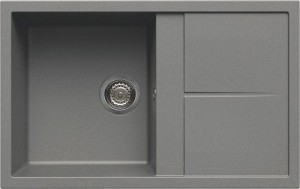 Elleci Unico 300 zlewozmywak wpuszczany z ociekaczem 79x50 cm, kolor szary (cement) LGU30048