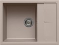 Elleci Unico 125 zlewozmywak wpuszczany z ociekaczem 65x50 cm, kolor beżowy LGU12543