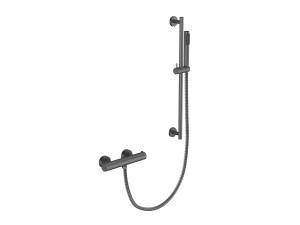 Besco Veo zestaw natryskowy termostatyczny na drążku, kolor grafit BP-VNTII-GR