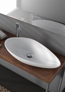 Cerastyle Olive umywalka nablatowa 75cm, kolor biały 071300-u