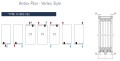 Stelrad Vertex Plan typ 22 2200 x 500 mm Grzejnik pionowy z gładkim panelem czołowym kolor biały VP22/220/050