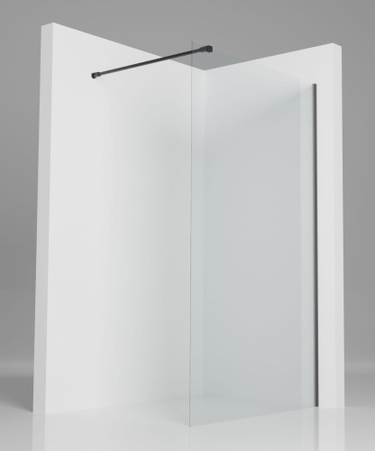 Ścianka Walk-in 80 cm Aquaform Fuji profil czarny mat 103-11-30080-01