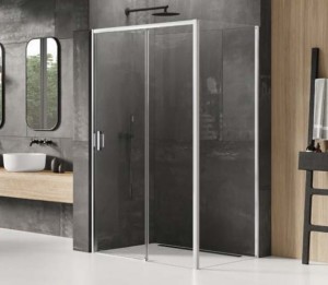 New Trendy Prime kabina prysznicowa 130x100 drzwi przesuwne wersja prawa, profile chrom K-1239