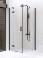 New Trendy NEW RENOMA BLACK Kabina prysznicowa drzwi pojedyncze lewe, profile czarne, 120x100x195cm, D-0207A/D-0112B