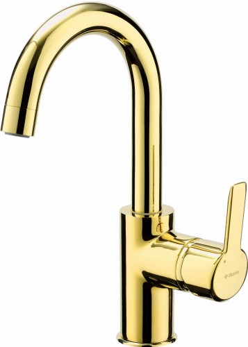 Deante Arnika bateria umywalkowa stojąca, kolor złotyBQA_Z24M