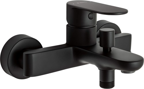 Deante Alpinia bateria wannowa ścienna, kolor czarny (nero) BGA_N10M