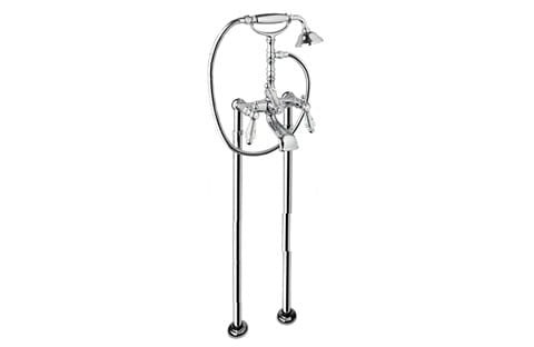 Giulini Giovanni Praga Bateria wannowa wolnostojąca, wąż prysznicowy L- 100 cm chrom 7500/N/S