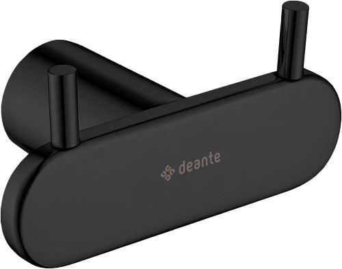 Deante Round podwójny haczyk na ręczniki, kolor czarny mat ADR_N121