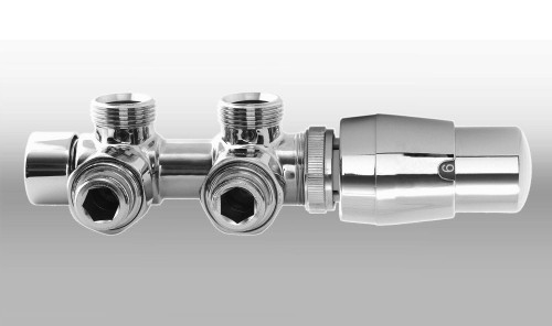 Imers TWINS zawory osiowe 50 mm komplet z głowicą chrom 2010